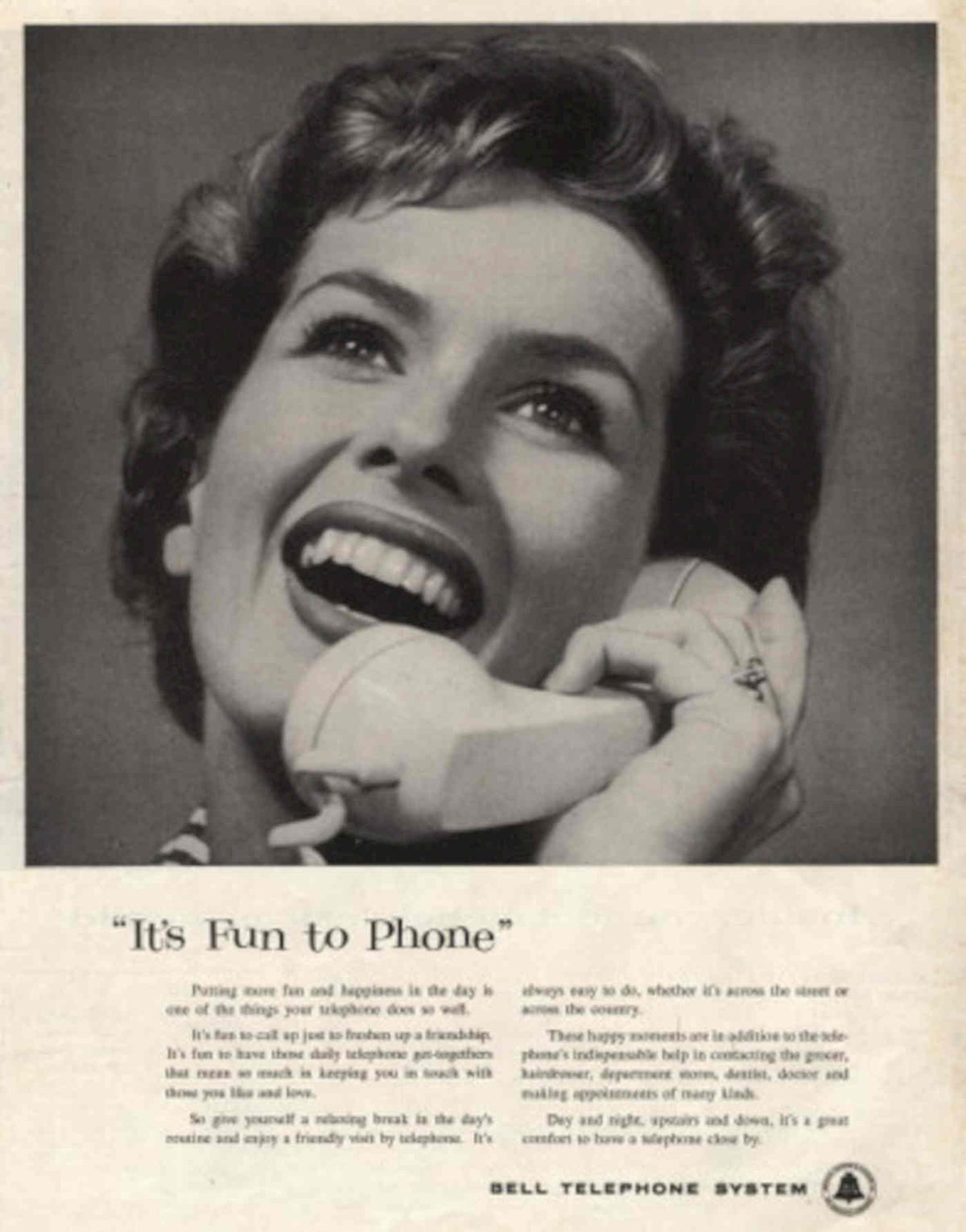 Vintage Telephone Woman 1940s Vintage Retro Advert Poster