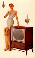 Vintage Television Hound 1950s Vintage Retro Advert Poster
