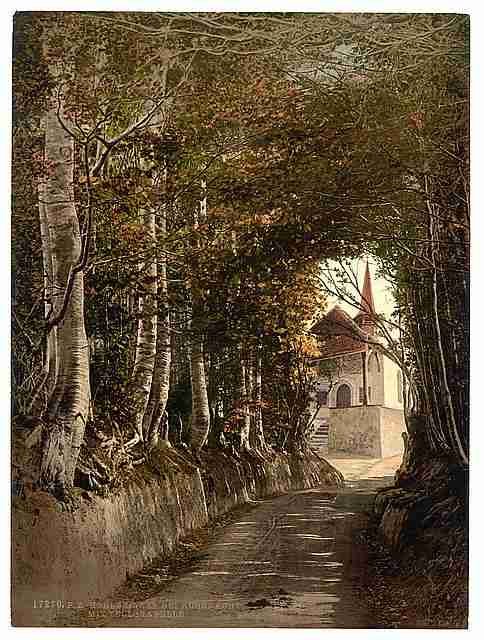 Vintage Tells Chapel Lake Lucerne 2 A4 Photo Print