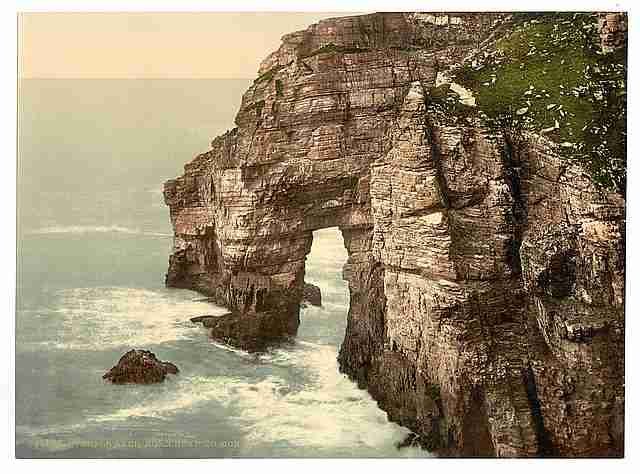 Vintage Temple Arch Horn Head County Donegal A4 Photo Print