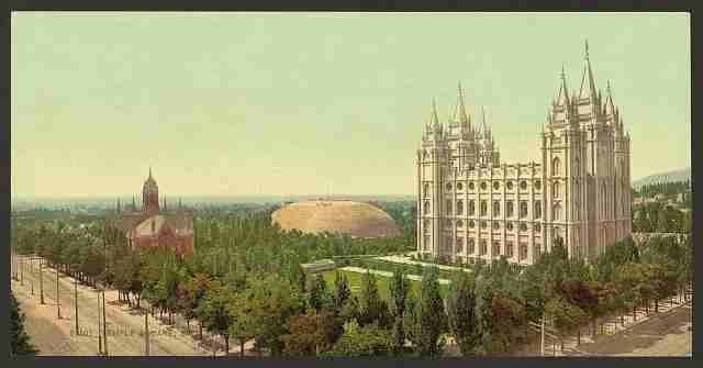 Vintage Temple Square Salt Lake City A4 Photo Print