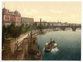 Vintage Thames Embankment London England A4 Photo Print