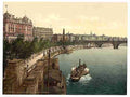 Vintage Thames embankment London A4 Photo Print
