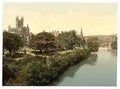 Vintage The Abbey from the bridge Bath A4 Photo Print