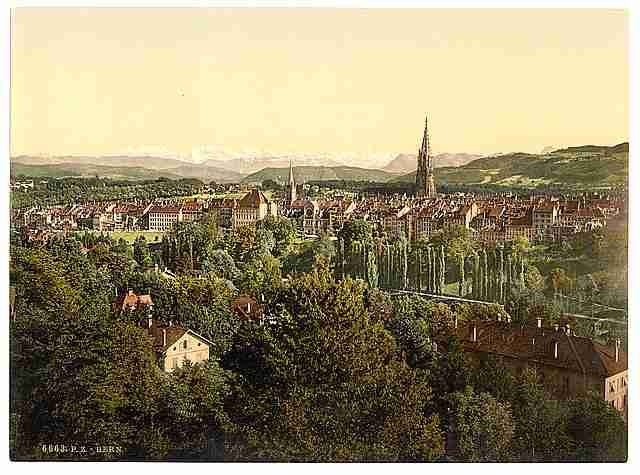 Vintage The Alps I Berne A4 Photo Print