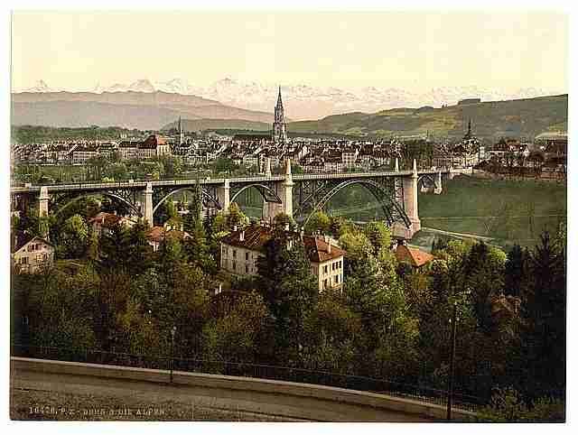 Vintage The Alps II Berne A4 Photo Print