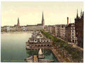 Vintage The Alster Cathedral Junfernsteig Hamburg A4 Photo Print