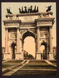 Vintage The Arch of Peace Milan A4 Photo Print