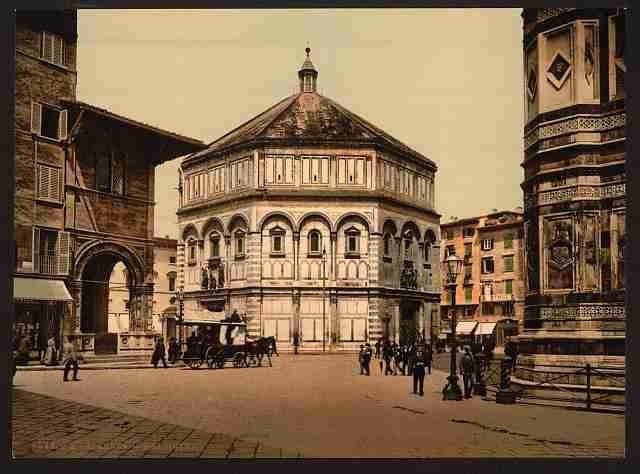 Vintage The Baptistry Florence A4 Photo Print