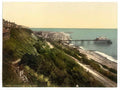 Vintage The Beach And Pier Folkestone England A4 Photo Print