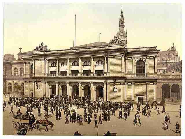 Vintage The Bourse Hamburg A4 Photo Print