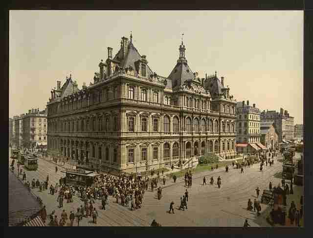 Vintage The Bourse Lyons A4 Photo Print