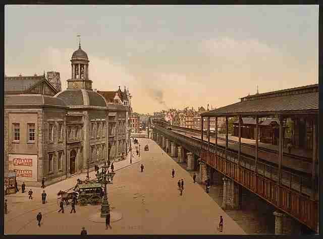 Vintage The Bourse and Bourse Station Rotterdam A4 Photo Print