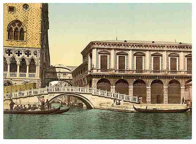 Vintage The Bridge of Sighs II Venice A4 Photo Print