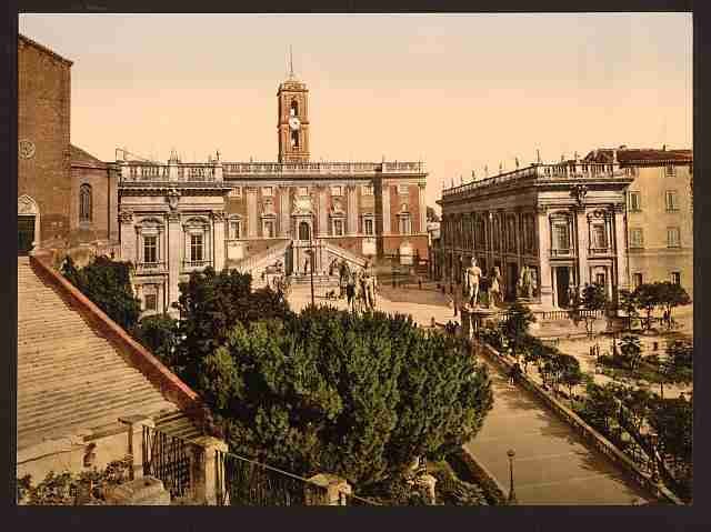 Vintage The Capitoline Rome A4 Photo Print