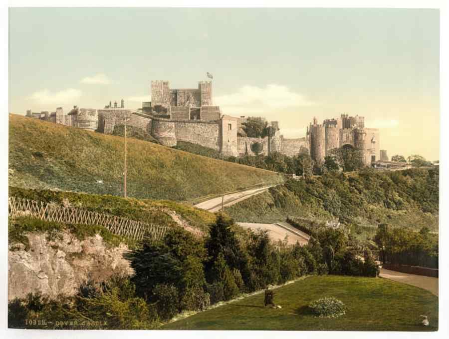 Vintage The Castle Dover England A4 Photo Print