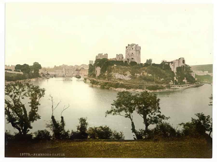 Vintage The Castle Pembroke Wales A4 Photo Print