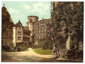Vintage The Castle Yard Heidelberg Baden A4 Photo Print