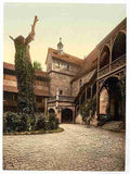 Vintage The Castle court Nuremberg Bavaria A4 Photo Print