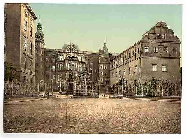 Vintage The Castle of Dessau I Anhalt A4 Photo Print