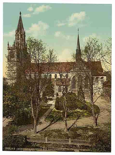 Vintage The Cathedral and Column of Mary Constance Baden A4 Photo Print