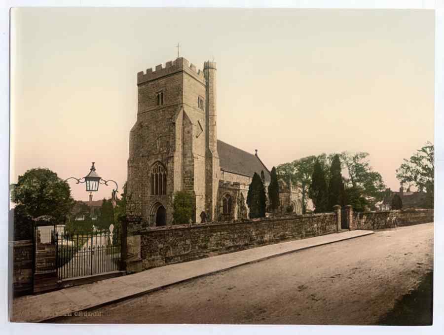 Vintage The Church Battle England A4 Photo Print