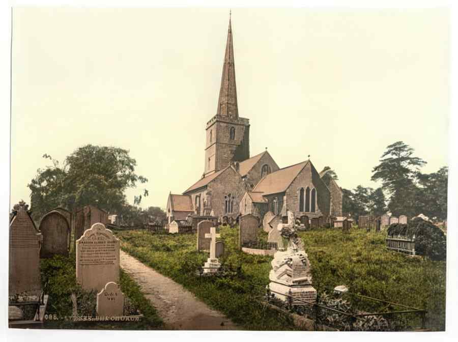 Vintage The Church Lydney England A4 Photo Print