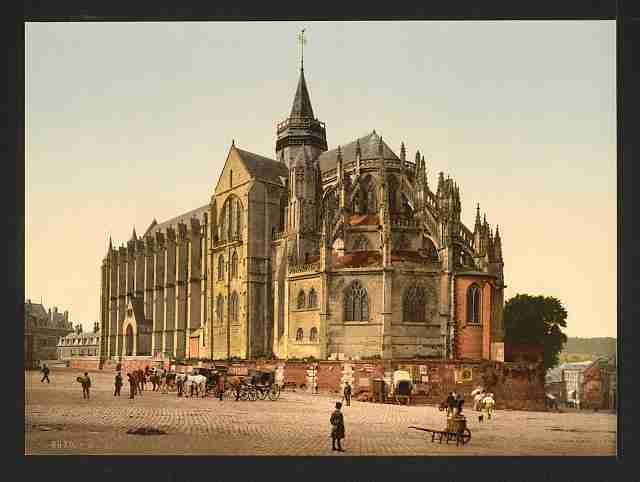 Vintage The Church in the town Eu A4 Photo Print