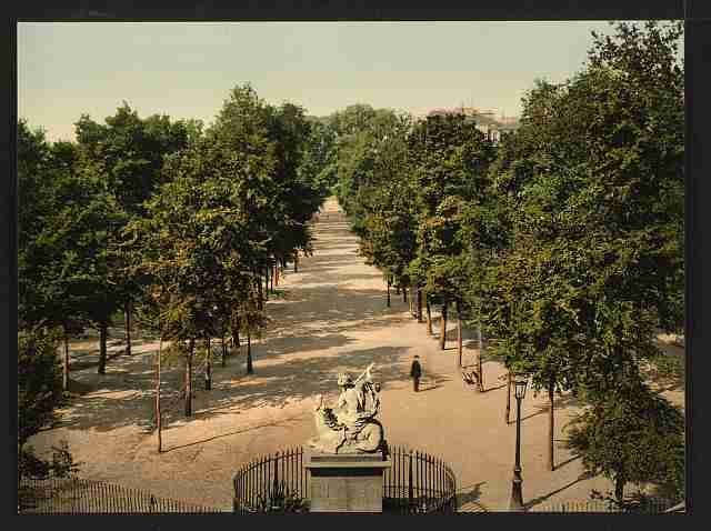 Vintage The Cours Dajot Brest A4 Photo Print