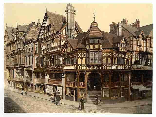 Vintage The Cross and Rows Chester A4 Photo Print