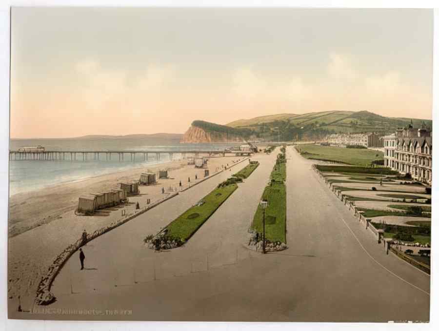 Vintage The Den Teignmouth England A4 Photo Print