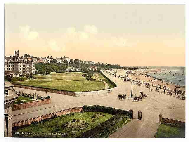 Vintage The Esplanade Exmouth A4 Photo Print