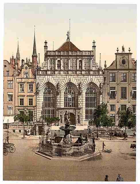 Vintage The Exchange and Artushof Danzig West Prussia A4 Photo Print