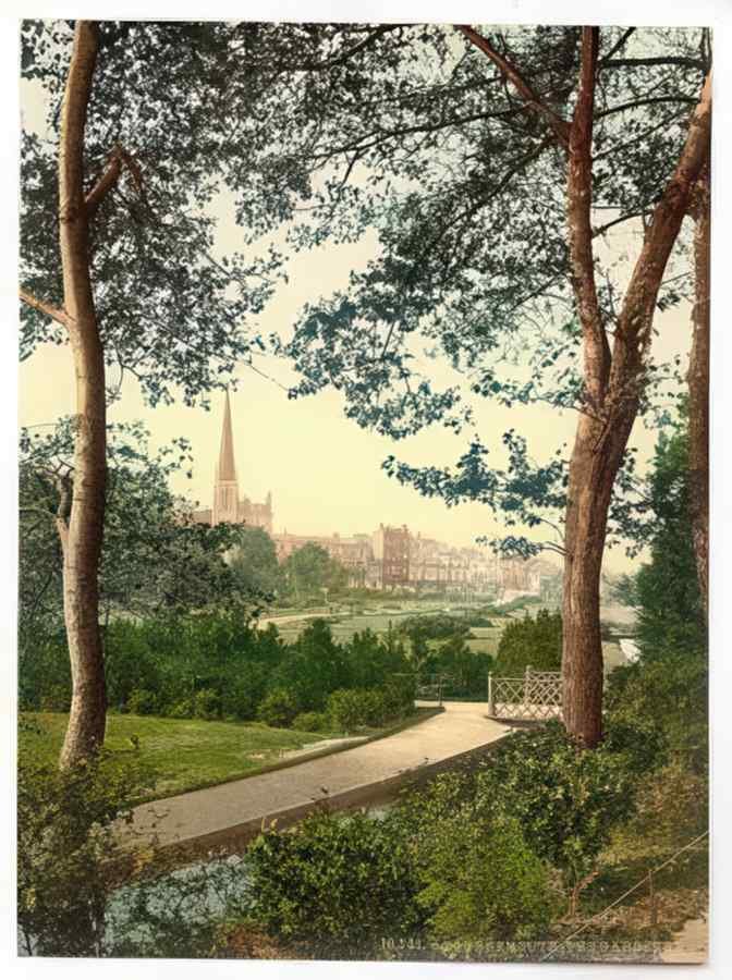 Vintage The Gardens I Bournemouth England A4 Photo Print
