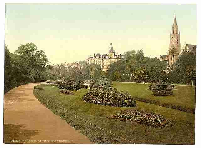 Vintage The Gardens III Bournemouth A4 Photo Print