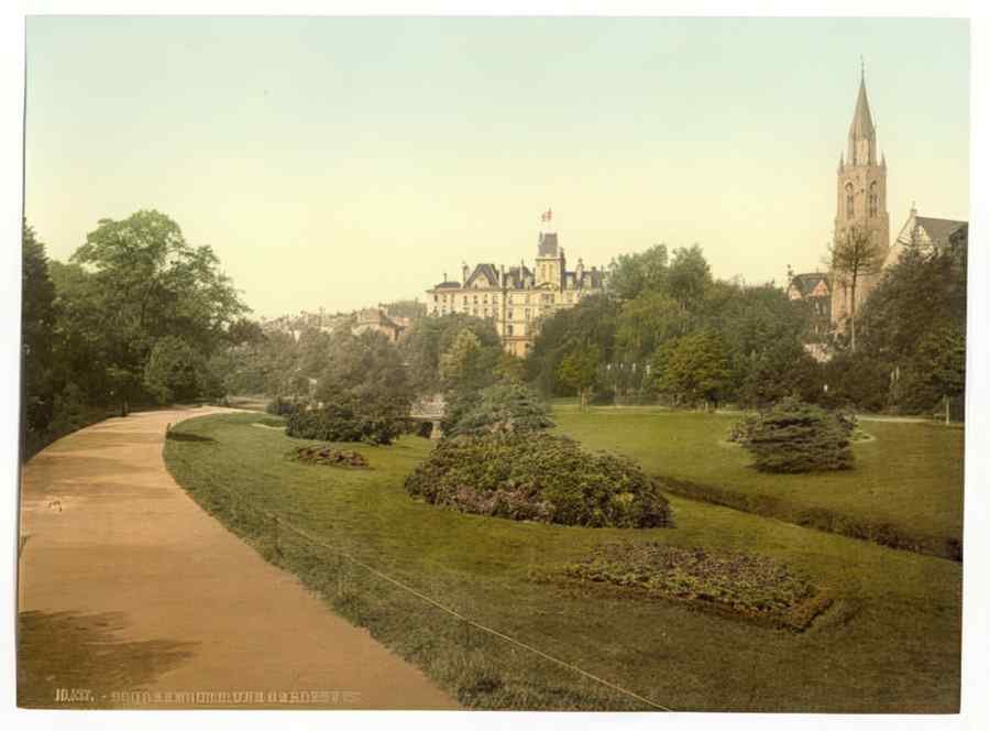 Vintage The Gardens Iii Bournemouth England A4 Photo Print