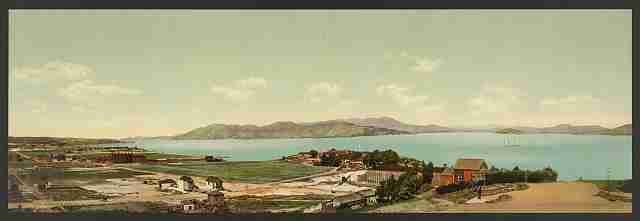 Vintage The Golden Gate and Mt Tamalpais A4 Photo Print