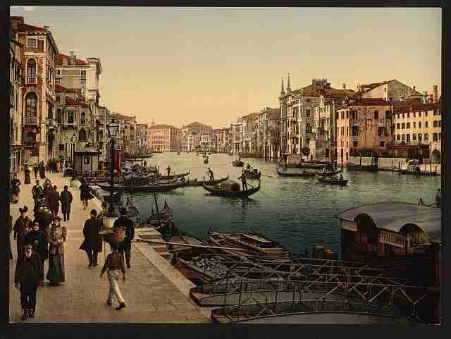 Vintage The Grand Canal view II Venice A4 Photo Print