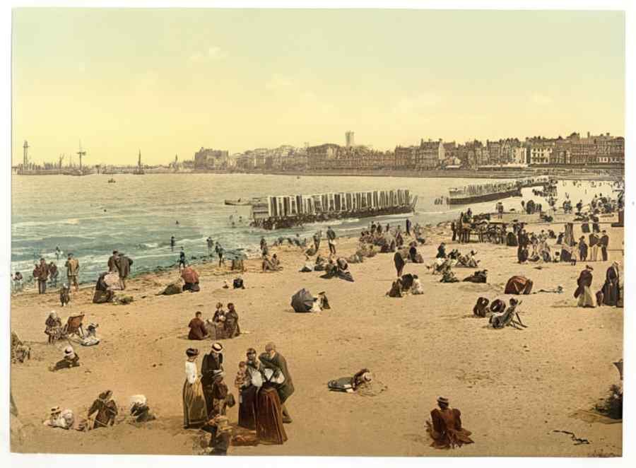 Vintage The Harbour I Margate England A4 Photo Print