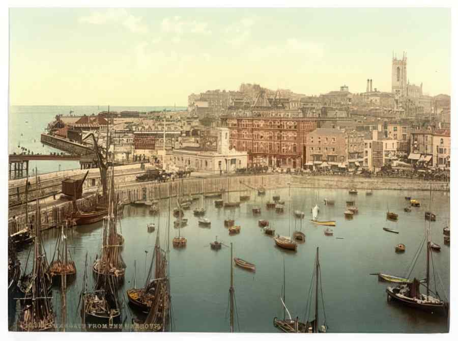 Vintage The Harbour Ii Margate England A4 Photo Print