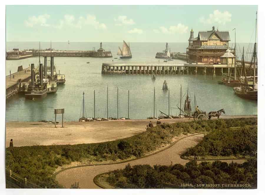 Vintage The Harbour Lowestoft England A4 Photo Print