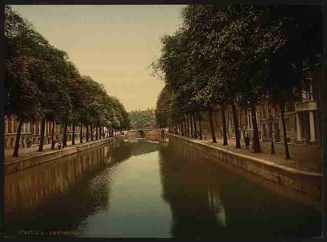 Vintage The Heerengracht main canal Amsterdam A4 Photo Print