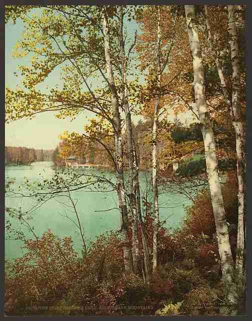 Vintage The Inlet Spit Fire Lake Adirondack Mountains A4 Photo Print