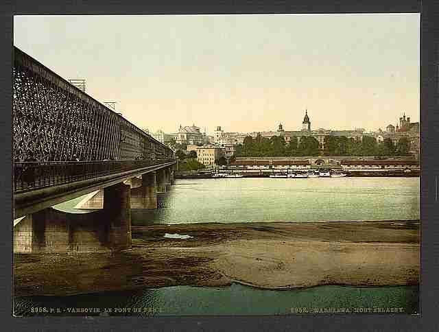 Vintage The Iron bridge I Warsaw A4 Photo Print