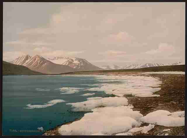 Vintage The Isefiorden Spitzbergen A4 Photo Print