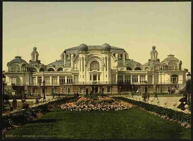 Vintage The Kursaal seen from garden Ostend A4 Photo Print