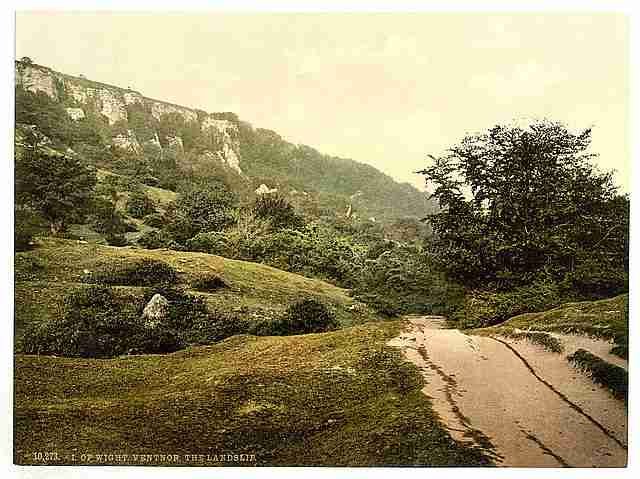 Vintage The Landslip Isle of Wight A4 Photo Print