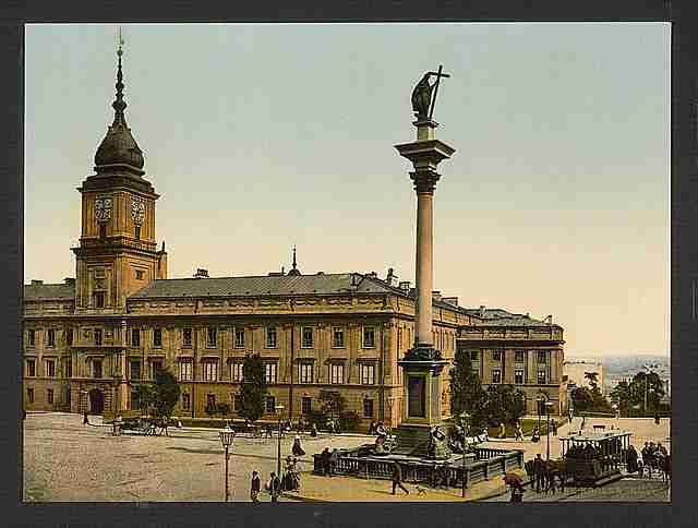 Vintage The Late Royal Castle Warsaw A4 Photo Print