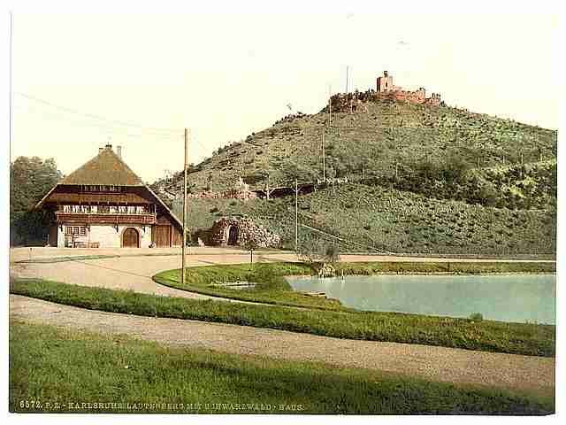 Vintage The Lauterberg Karlsruhe Baden A4 Photo Print