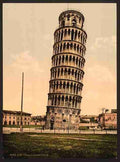 Vintage The Leaning Tower Pisa A4 Photo Print